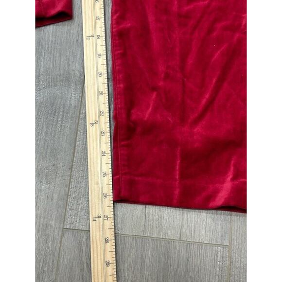 NWT GAP Womens Downtown Velvet Pants Straight Leg Flat Front Career Red Size 8 - Picture 11 of 11